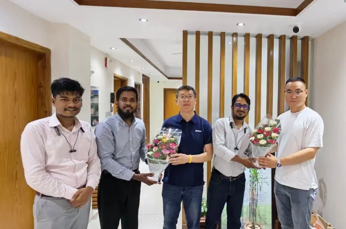 Visiting partners welcomed with flowers at the Innovation Nexus office