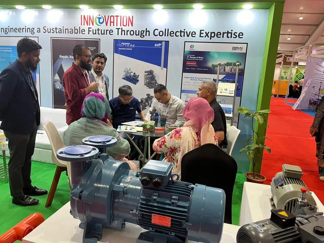 Vacuum pumps on display at the Innovation Nexus exhibition stand