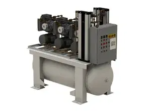 Triplex Oil-less Scroll Horizontal Tank mount w/ Desiccant Dryers — form 1604