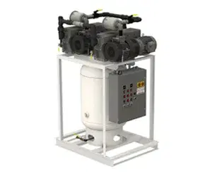 Duplex Vertical Space Saver Lubricated Rotary Vane NFPA Compliant Medical Vacuum Systems — form 3105