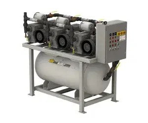 Triplex Horizontal Lubricated Rotary Vane NFPA Compliant Medical Vacuum Systems — form 3112